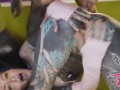 hard DOUBLE ANAL from crazy TATTOO PUNK - ATM, Gape, Facial, Prolapse, Swalow, DAP - goth alt girl