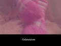 Cute socks and pussy play in a soft pink setting! 