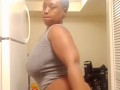 Thick Ebony Milf in one peice 