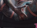 big SQUIRT from Tattoo girl in High heels - hard ANAL strech - ATM, big dildos, GAPE, prolapse play