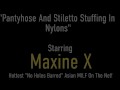 Hosiery and Cunt Fuckery! Asian Maxine X Loves Masturbating!
