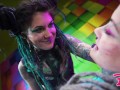 Tattoo teens female domination, ANAL fuck, strap on, gaping ass, prolapse, crazy big toys