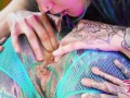 Tattoo teens female domination, ANAL fuck, strap on, gaping ass, prolapse, crazy big toys