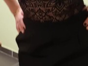 Boss and Secretary with nylon 