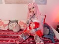 Zero two recieved a Xmas present: pussy stretching and cum in pussy - CUT version