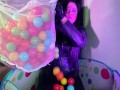 Dominatrix Mara ASMR Leather Pants, Jacket, Gloves + Boots in a Ball Pit [BDSM / Kink]