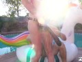 Chloe Foster Unicorn Poolside Fisting