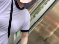 【Ｉカップ変態巨乳女子大生とうふ】ノーブラランニング・新宿歌舞伎町を体操着ブルマでセンター街を疾走したら最後はセキュリティーが現れて・・・💦