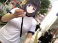 【Ｉカップ変態巨乳女子大生とうふ】ノーブラランニング・新宿歌舞伎町を体操着ブルマでセンター街を疾走したら最後はセキュリティーが現れて・・・💦