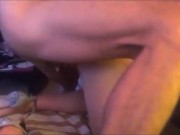 308 - 2 - Putain de fille blanche en lingerie satinée (corset, shorty satin, culotte noire, talons)