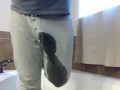 Pissing Pajama Pants before showing Nonstop