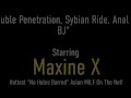 Asian Maxine X Double Penetrating Herself With Her Sex Toys!