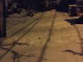 Winter night in the yard