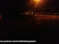 A public park slut sucks my balls and swallows cum