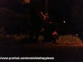 A slut's wife shamelessly drinks piss and cum in a public park