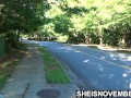 Sheisnovember Crawling In The Street In Short Skirt On Ground With Bubble Butt Out