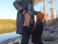 Sex on a reindeer skin next to a forest lake - RosenlundX - 60fps