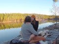 Sex on a reindeer skin next to a forest lake - RosenlundX - 60fps
