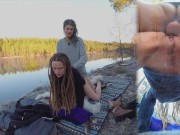 Sex on a reindeer skin next to a forest lake - RosenlundX - 60fps