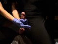 Femdom Milking Hard Cock with Oil and Gloves - Trailer