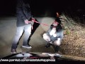 The wife a slut slave drinks my piss and sucks dick on a public road