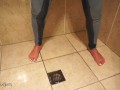 Wife pissing her jeans