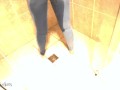 Wife pissing her jeans