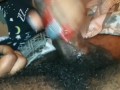 EBONY TONGUE RING LICKS DADDY FAT DICK AS SHE STROKES CUM OUT!!!!!!!