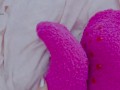 Feet play and teasing with light pink and bright pink socks! 