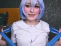 Rei Ayanami found her Christmas gift under c Christmas tree - Cosplay Bad dragon Spooky Boogie