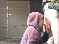 Scrawny Dicked Friend Pays For Blowjob while Heather Kane's on Her Cigarette Break