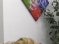 Dominant Blowjob in office by bizarre blind milf sucker lady for confused Lenny.
