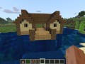 How to build a small (fishermans) house on water in Minecraft