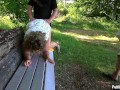 Jessica fucked and creampied by strangers in the park