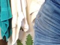 Smoking for you, in pantie hose before my shower