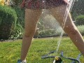Nerdy Faery Shoe Piss and Soaked Sprinkler Fun