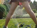 Nerdy Faery Shoe Piss and Soaked Sprinkler Fun