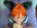 Real Life Hentai - Uniform Cosplay Redhead Teen Pawg Fucks Senpai & his Big Cock - Bambi Bluu