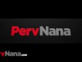 PervNana - Lucky Stud Walks In On His Busty Nana Stretching With Her Yoga Instructor And Bangs Them