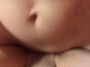 Fucking balls deep with big dick and wet pussy sounds during missionary POV - Latinos Puercos