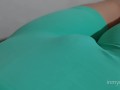 Checking the stepsister HAIRY PUSSY lines in a super tight leggings. Her puffy pussy is so big!