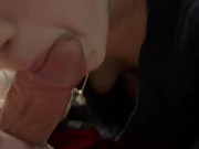 Sensual Blowjob makes him Cum Hard