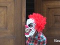 Porno Clown Prank with Fucking Pussy and Cumshot