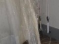 Naughty pisser soaks carpet and drapes