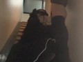 【野外フェラ】地雷系素人カップルがマンションの階段で主観フェラ抜き Outdoor blowjob amateur couple blowjob on the stairs of their apt