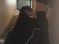 【野外フェラ】地雷系素人カップルがマンションの階段で主観フェラ抜き Outdoor blowjob amateur couple blowjob on the stairs of their apt