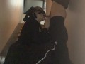 【野外フェラ】地雷系素人カップルがマンションの階段で主観フェラ抜き Outdoor blowjob amateur couple blowjob on the stairs of their apt