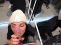 Girlfriend Gives RISKY BLOWJOB In The Shopping Mall - MILLIDOLLARJUICE