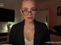 Sexy secretary offers her holes for a better salary (Role play)