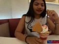 Big ass amateur Thai teen fucked by her boyfriend after having ice cream